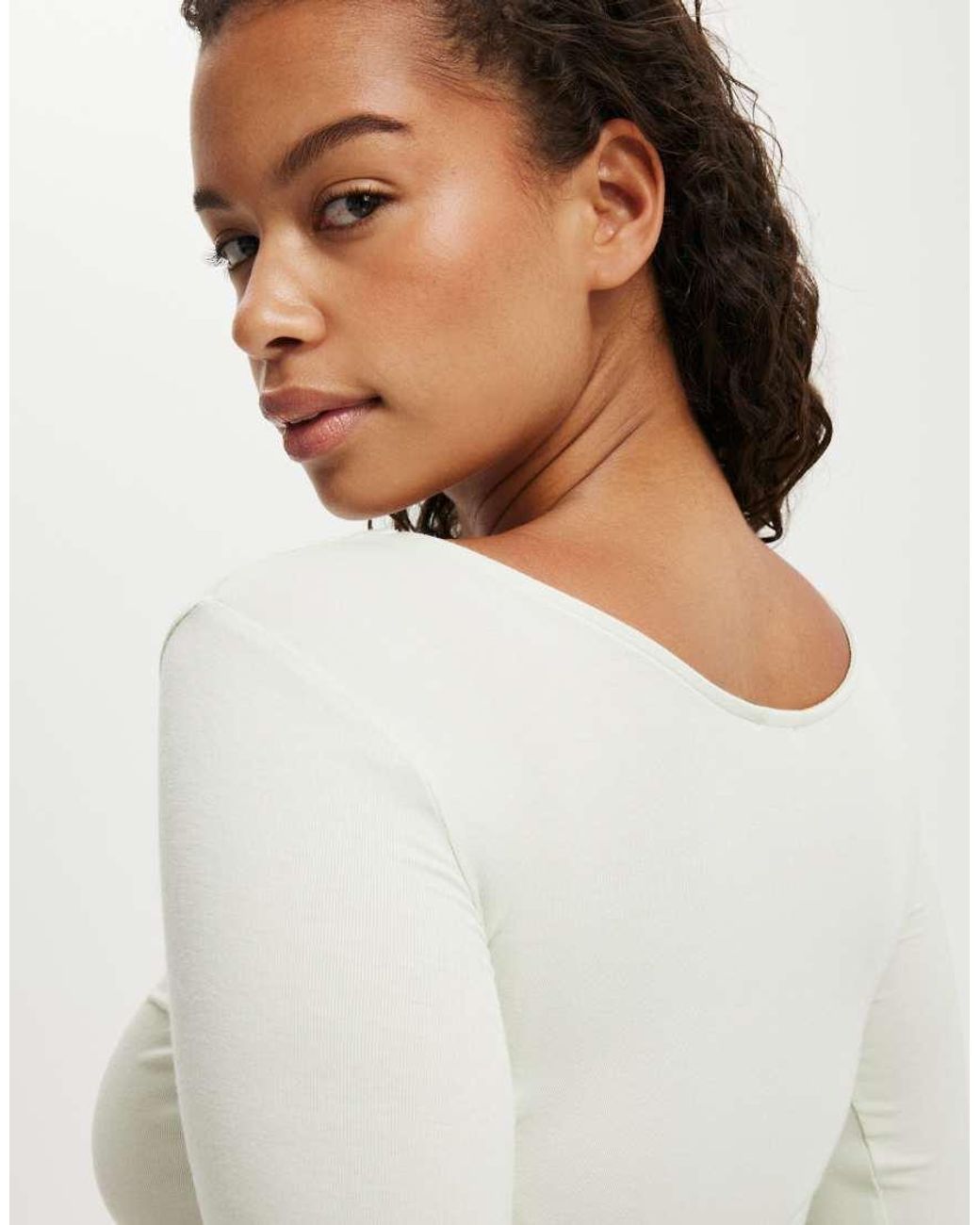 Cotton On Natural Sunday Scoop Long Sleeve