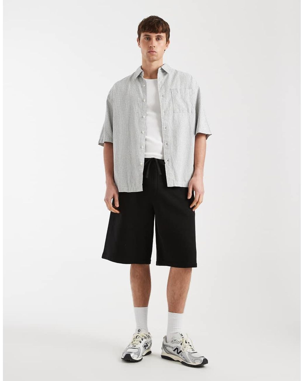 Redefined Rebel Gray Magnus Oversized Shirt for men