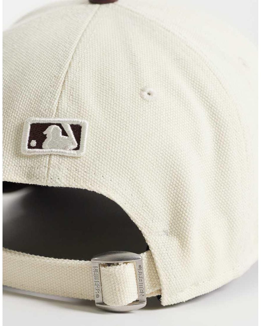 KTZ Natural Ny Yankees Womens 9forty Contrast Pu Leather Peak Cap