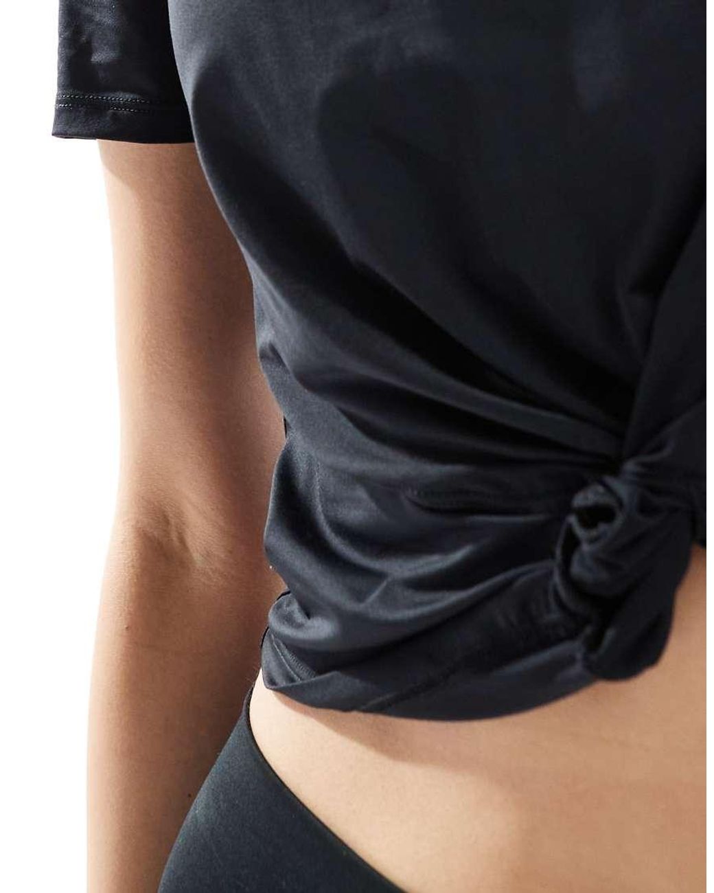 Nike Black Women's One Classic Dri-fit Twist Short-sleeve Top