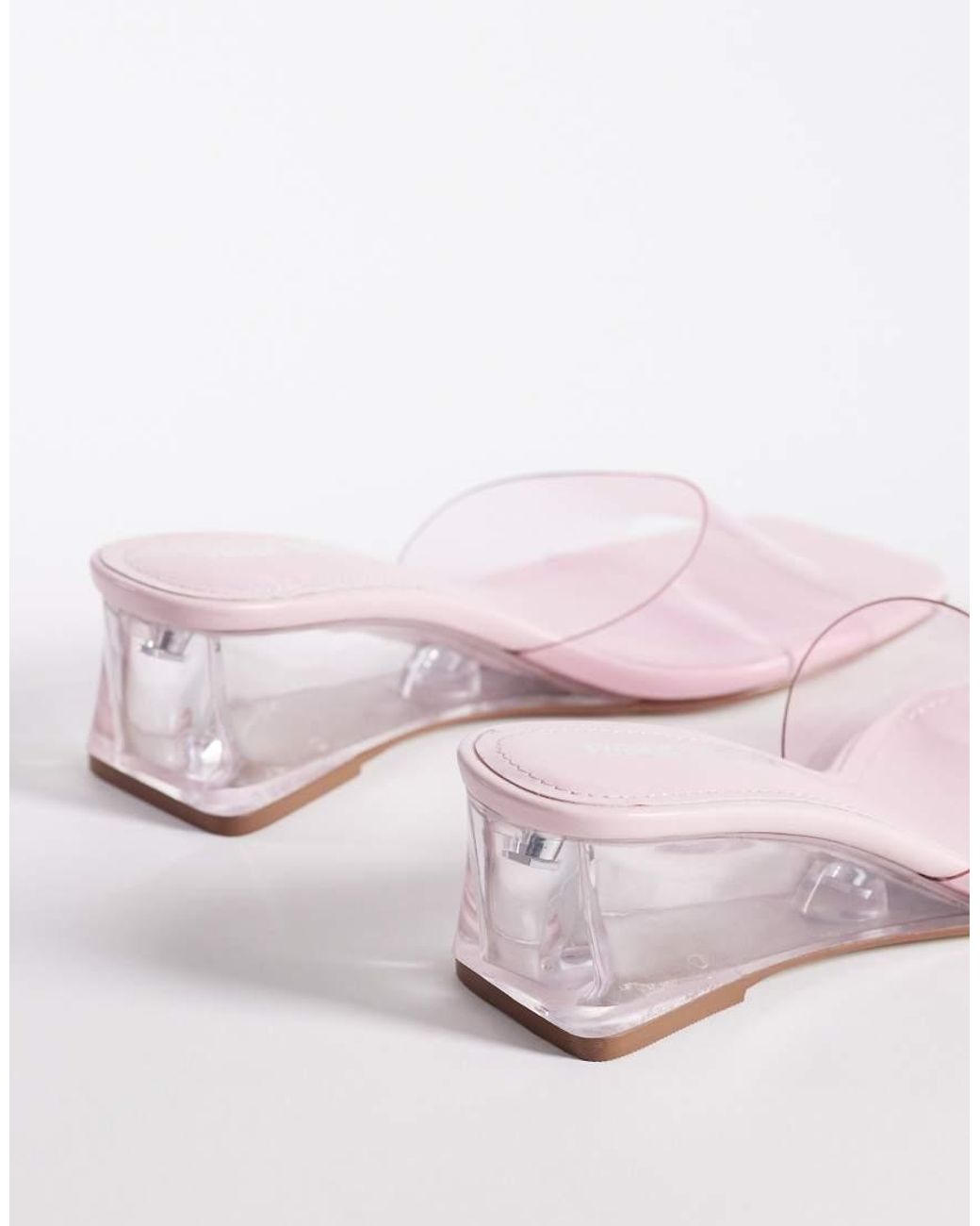 Public Desire White Juno Wedge Sandals