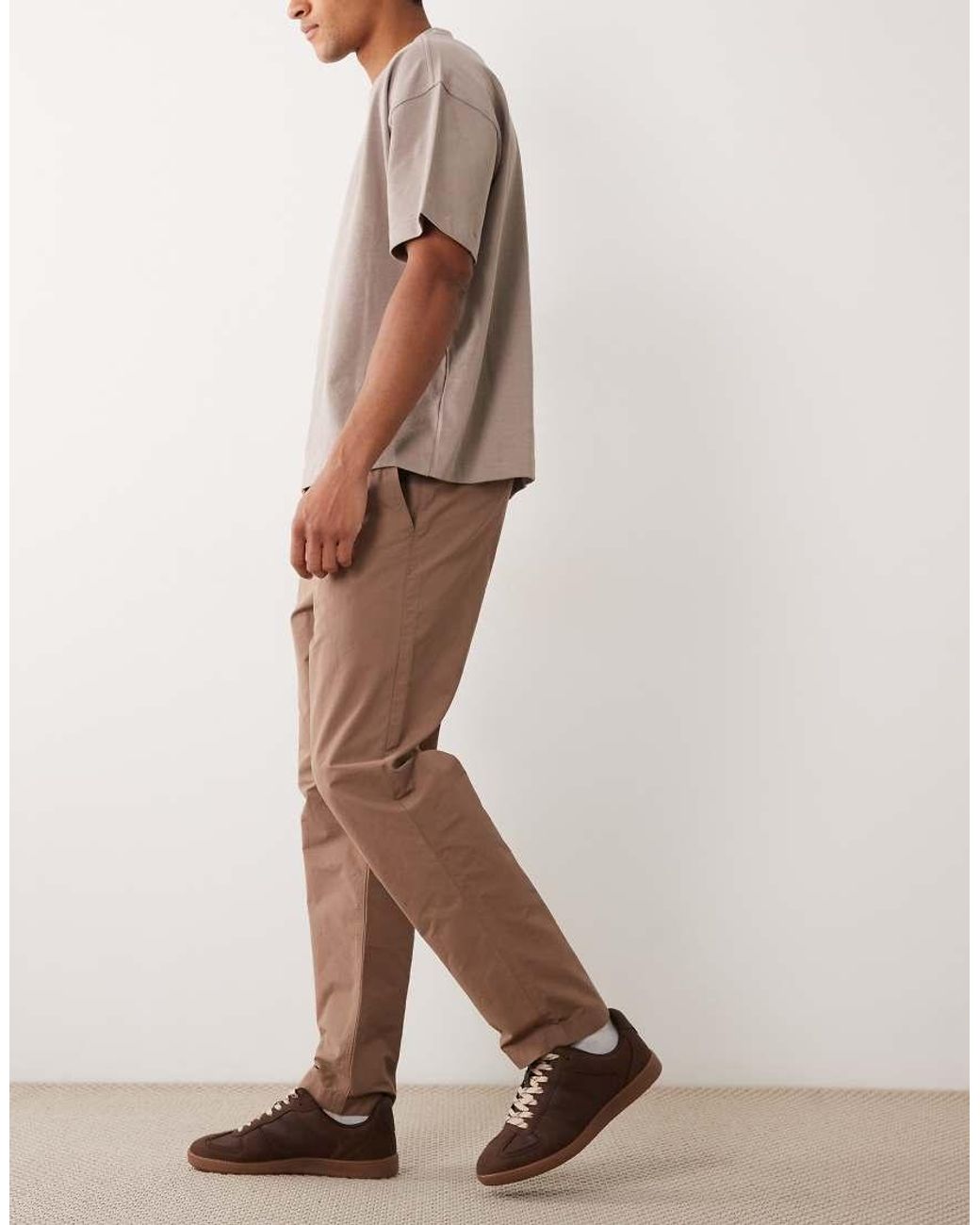 New Look Natural Pull On Trousers for men