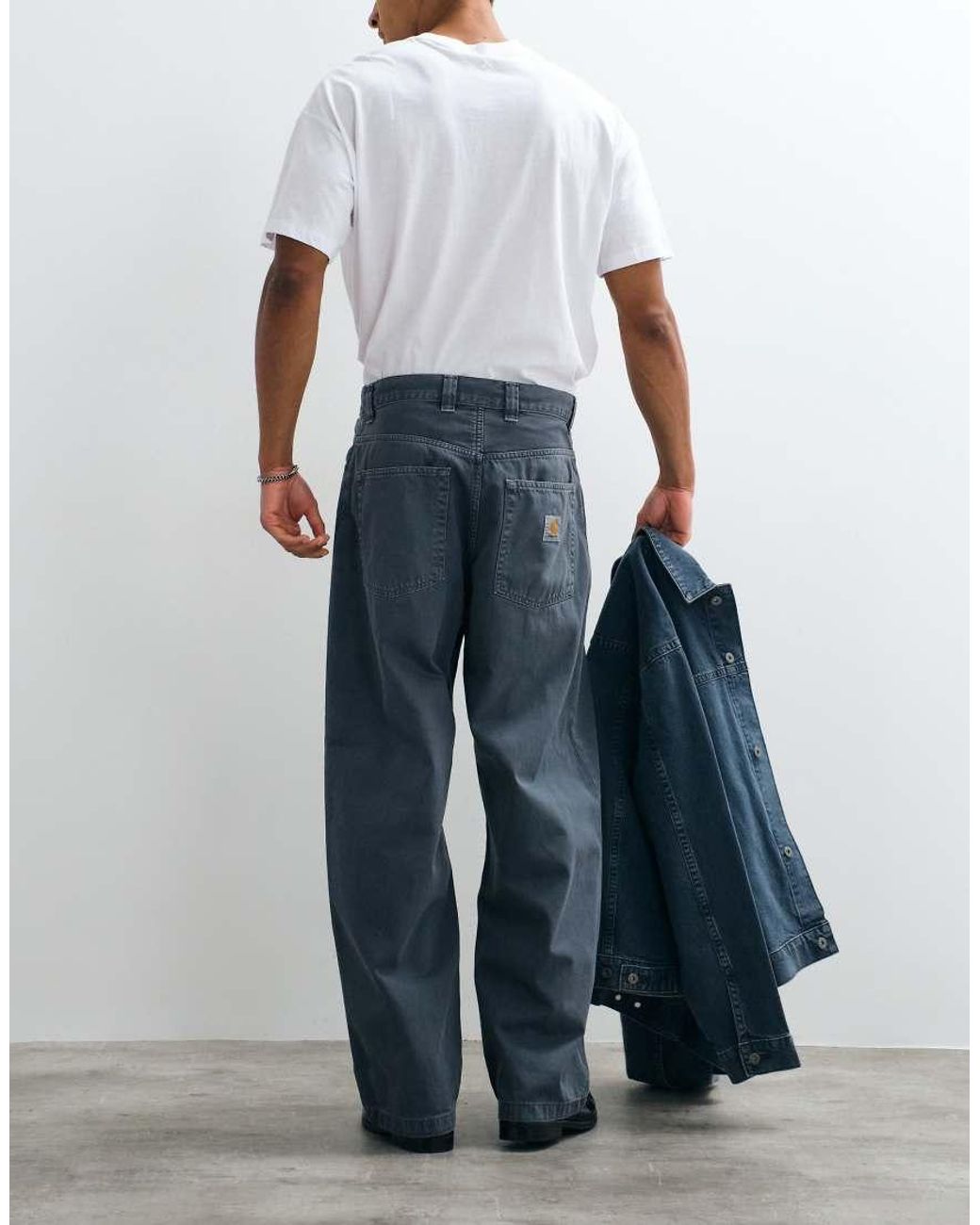 Carhartt Blue Brandon Baggy Loose Straight Fit Jeans for men