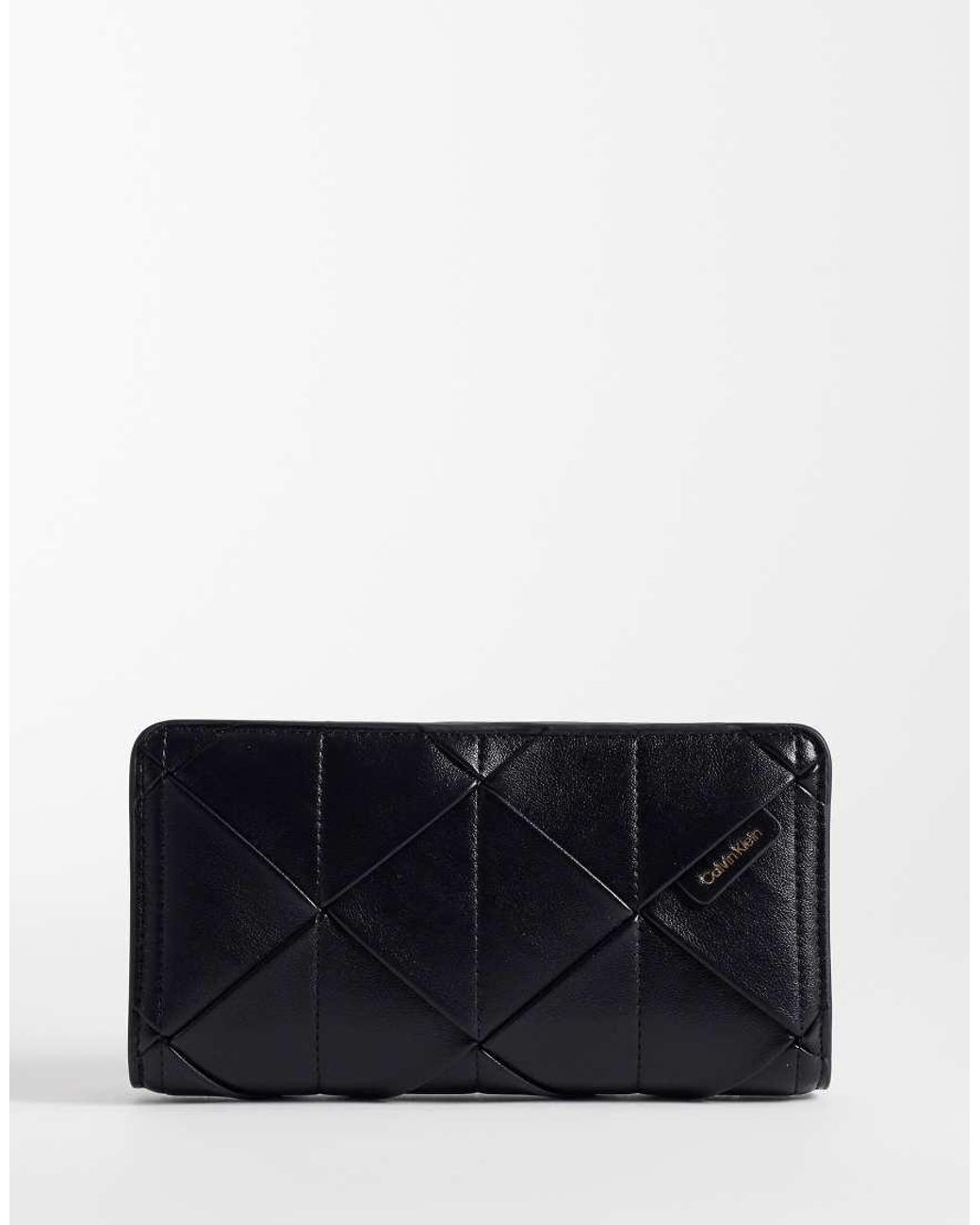 Calvin Klein Blue Woven Passport Holder