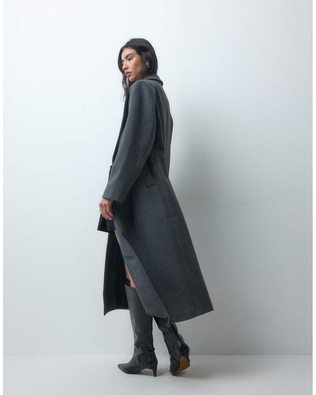 ONLY Blue Tailored Maxi Coat