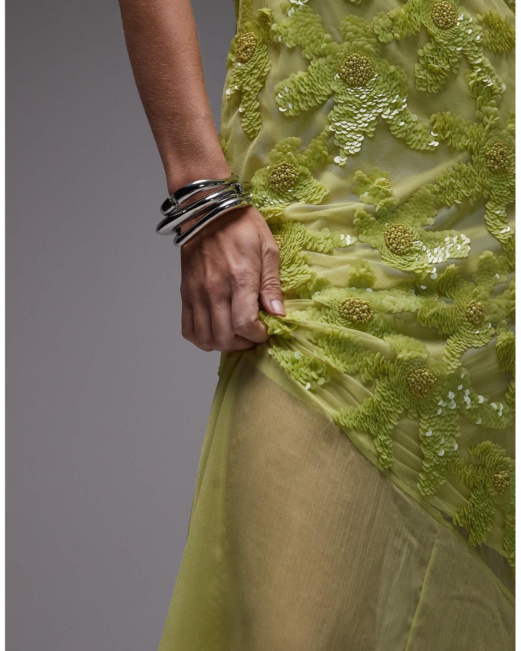TOPSHOP Embellished Godet Hem Cami Dress in Green | Lyst TOPSHOP Embellished Godet Hem Cami Dress in Green | Lyst