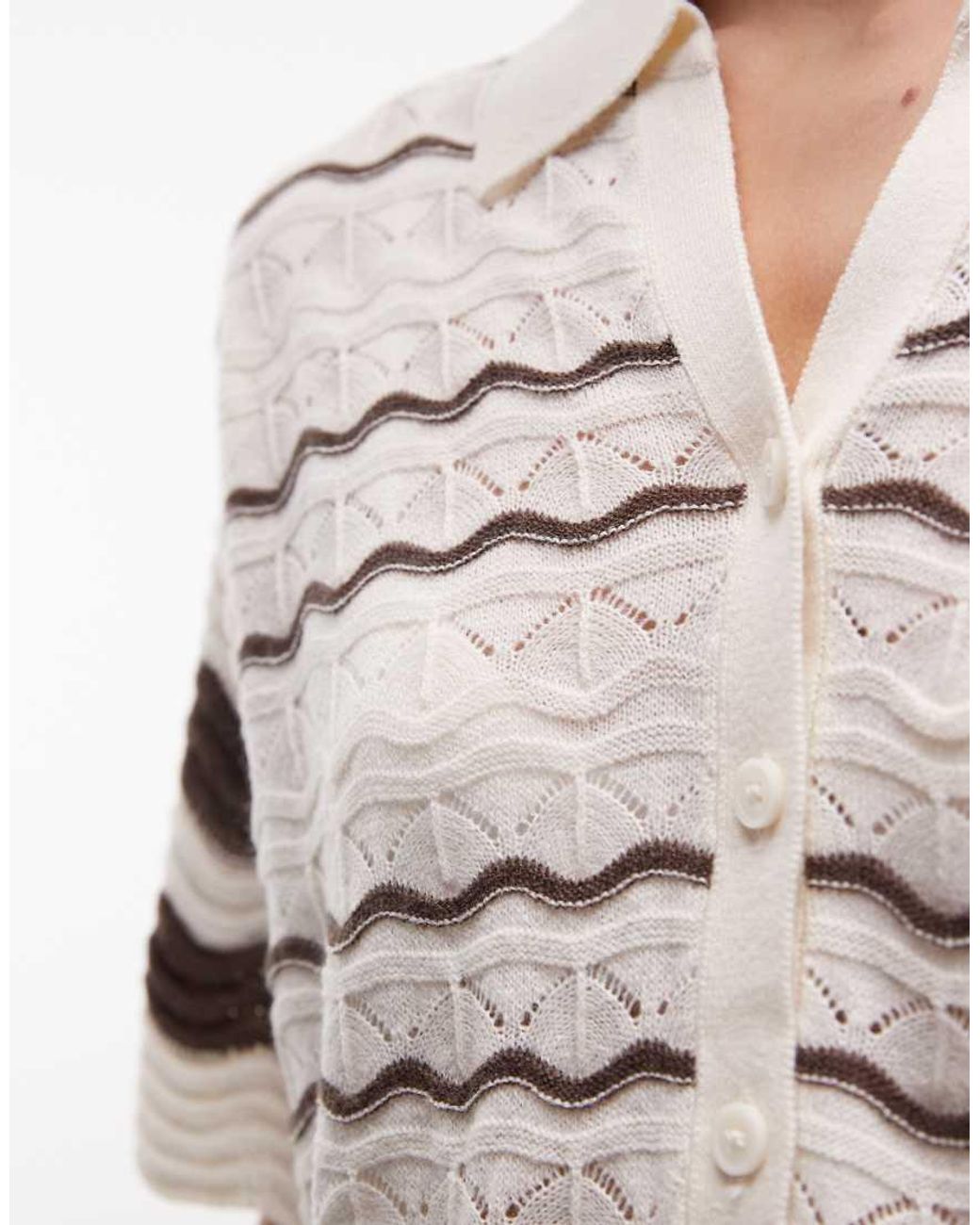 Noisy May Natural Crochet Polo Co-Ord