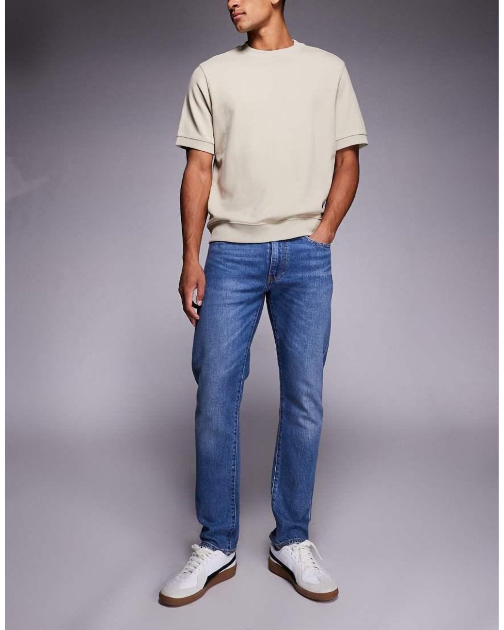 Levi's Blue 502 Tapered Jeans for men