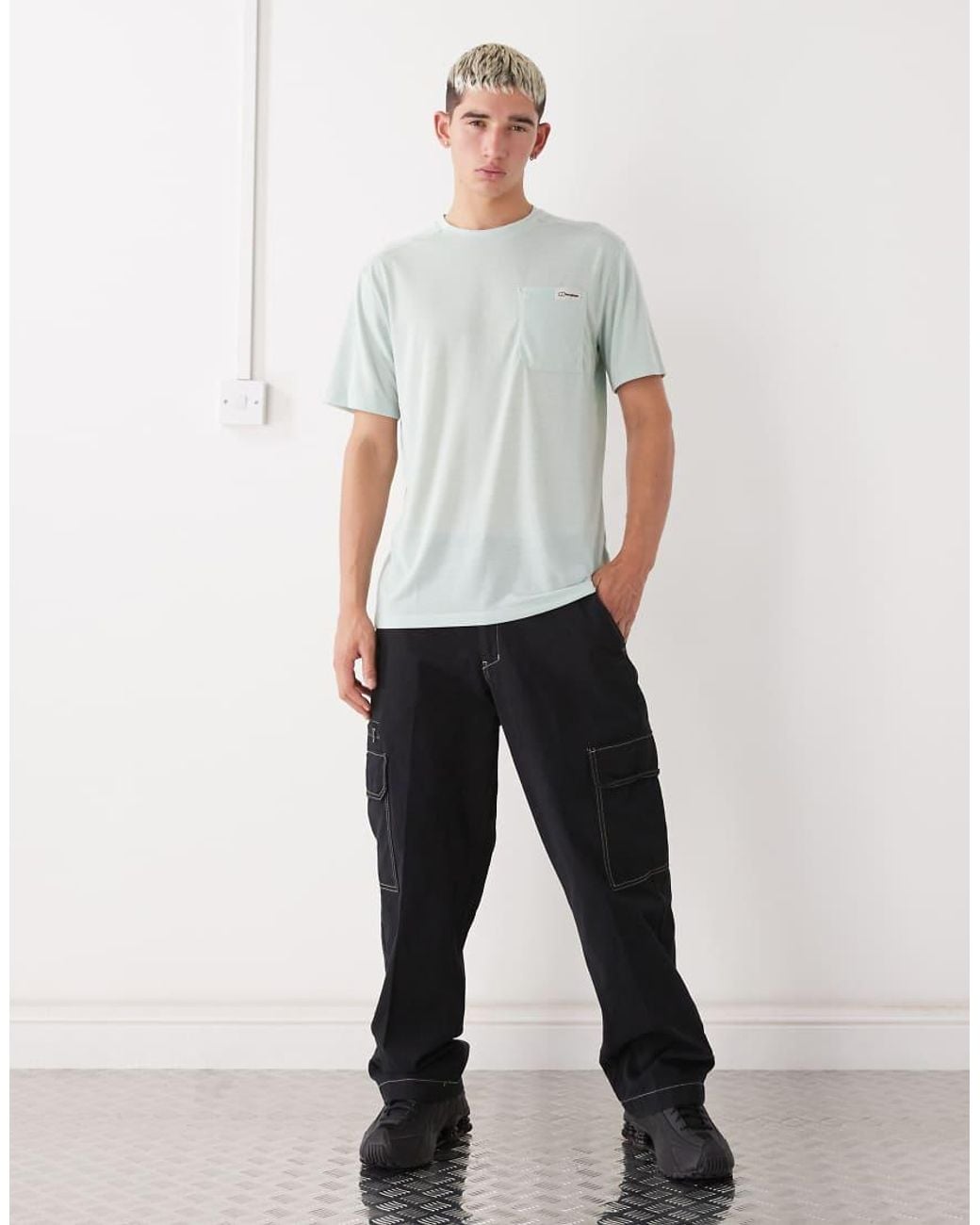 Berghaus Gray Relaxed Short Sleeve Tech Tee for men