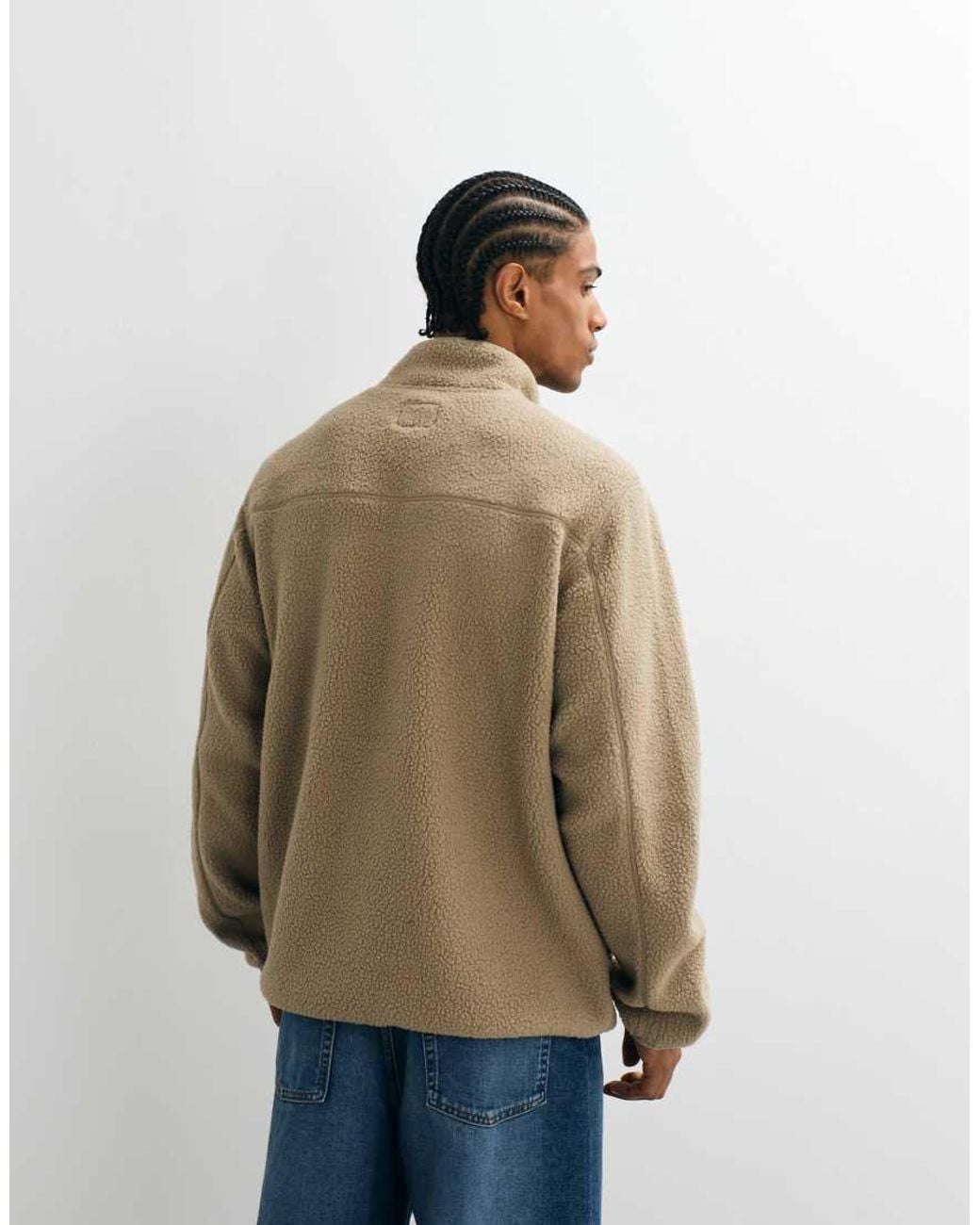 JJ Rebel Natural Borg Fleece Jacket for men
