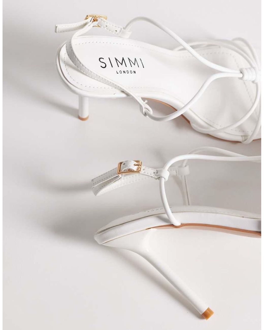 SIMMI White Simmi London Nina Strappy Heeled Sandals