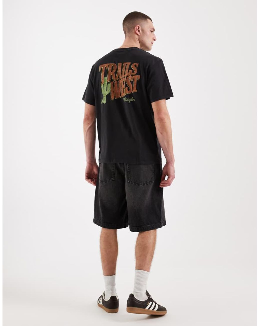 Wrangler Black Graphic Tee for men