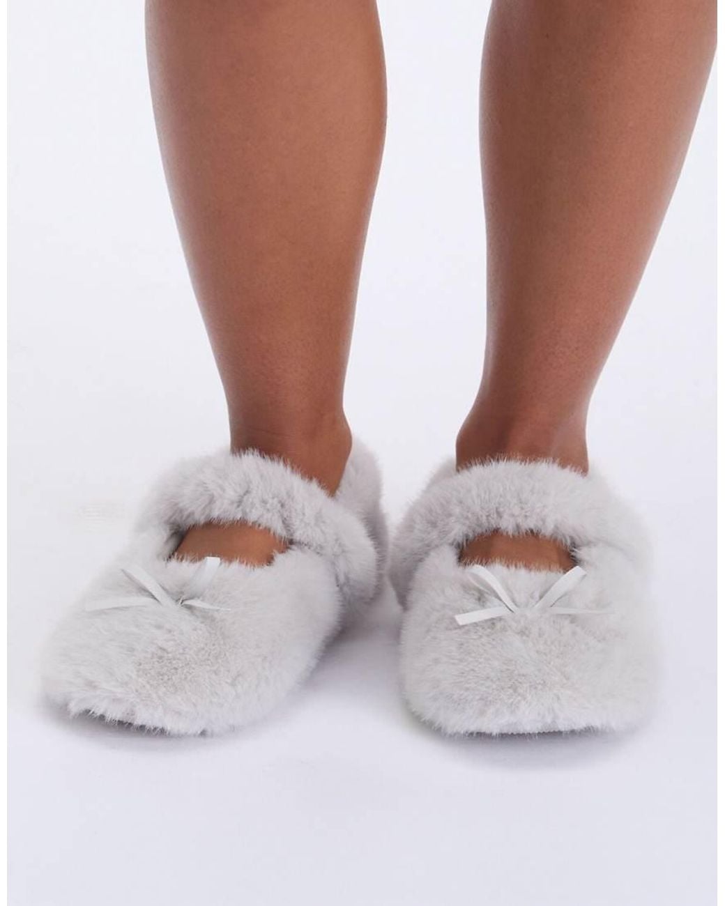 Boux Avenue Multicolor Fluffy Ballet Pump Slippers Strapped Mules Loungewear