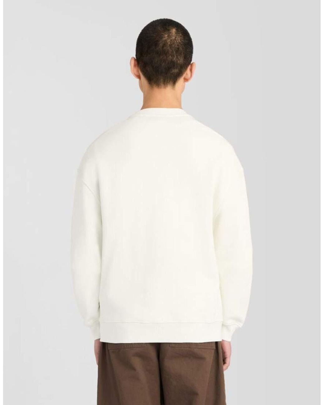 Lyle & Scott White Mid Layers Heavyweight Loopback Crewneck Sweatshirt for men