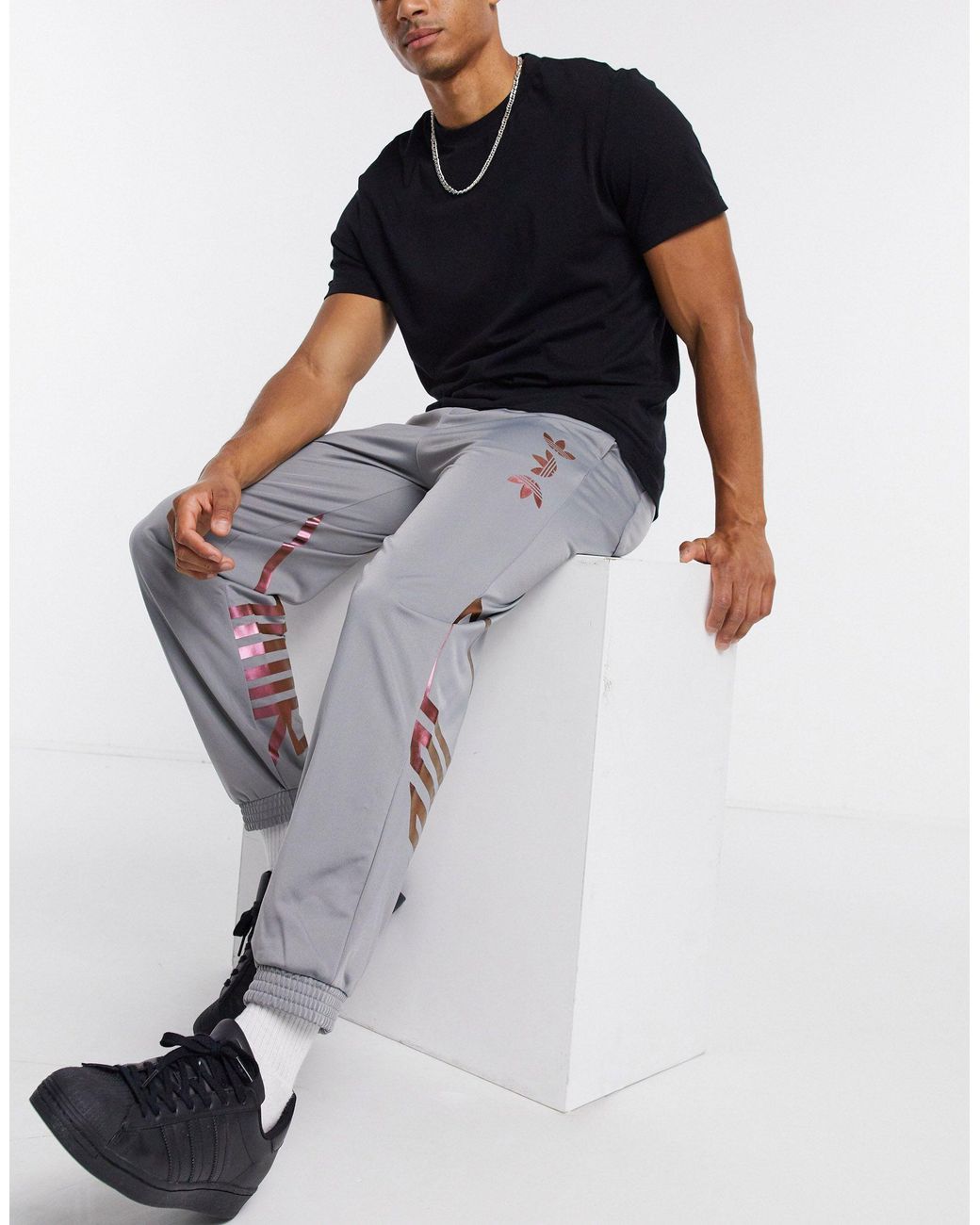 adidas Originals Zeno Track Pants in Grey (Gray) for Men - Lyst