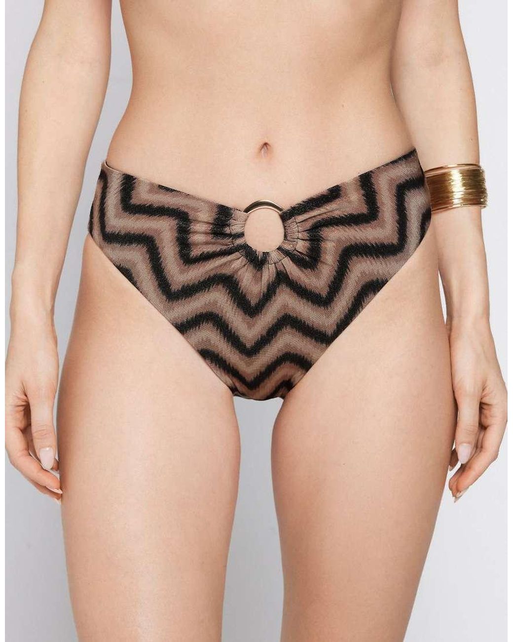 Tezenis Natural Chevron Shine Bikini Bottoms