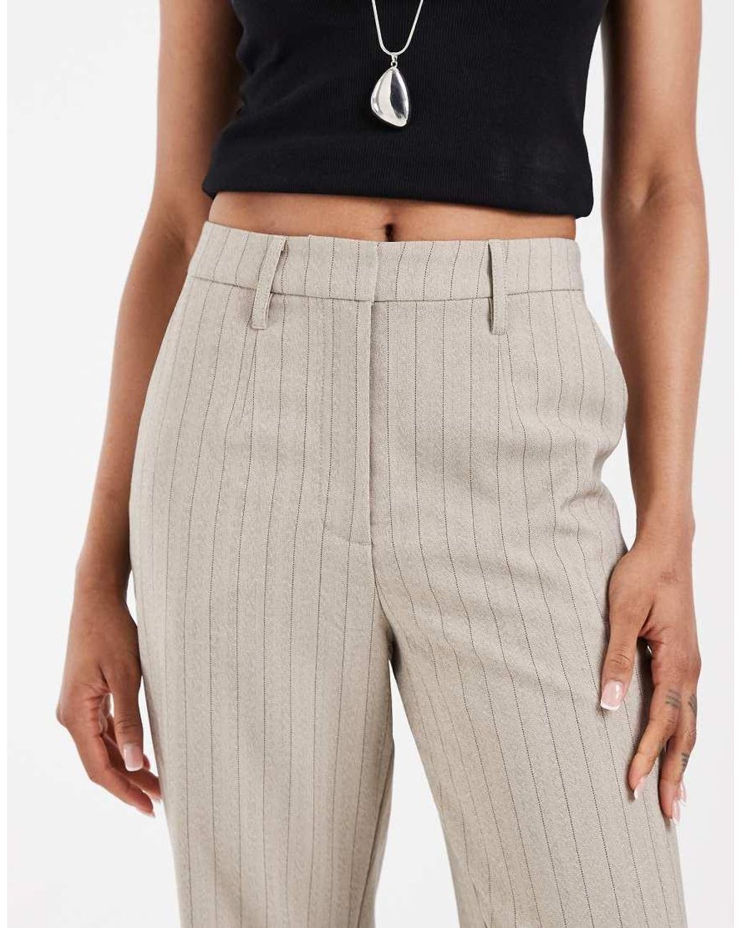 ASOS Natural Tall Tailored Snatch Flare