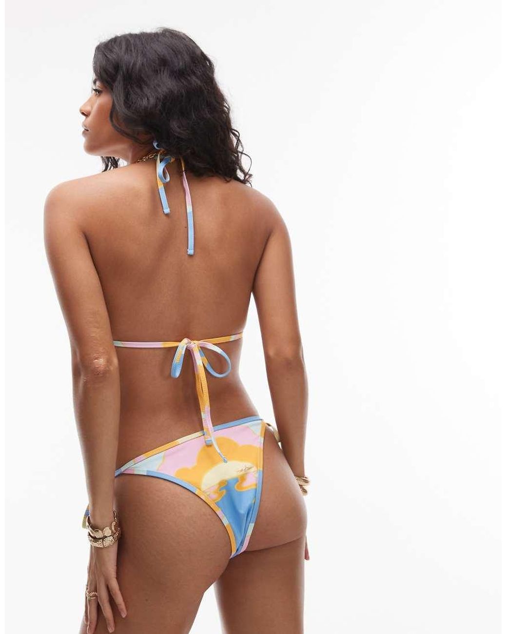 House Of Sunny Brown Tripper Printed Bikini Set