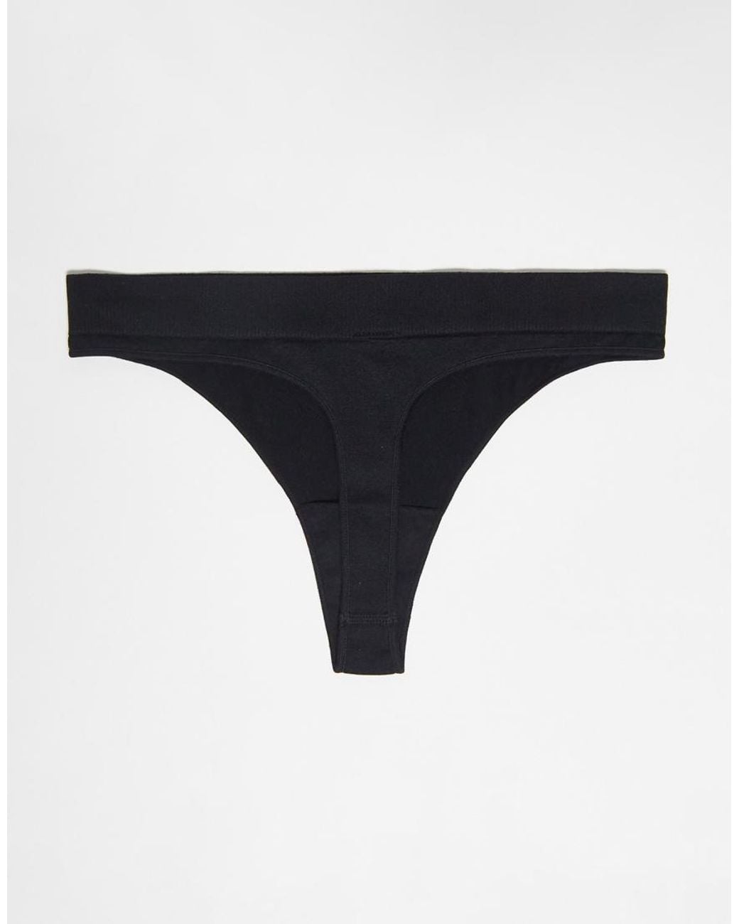 Pack De 3 Tangas Negros Sin Costuras Cat De Weekday de color Black