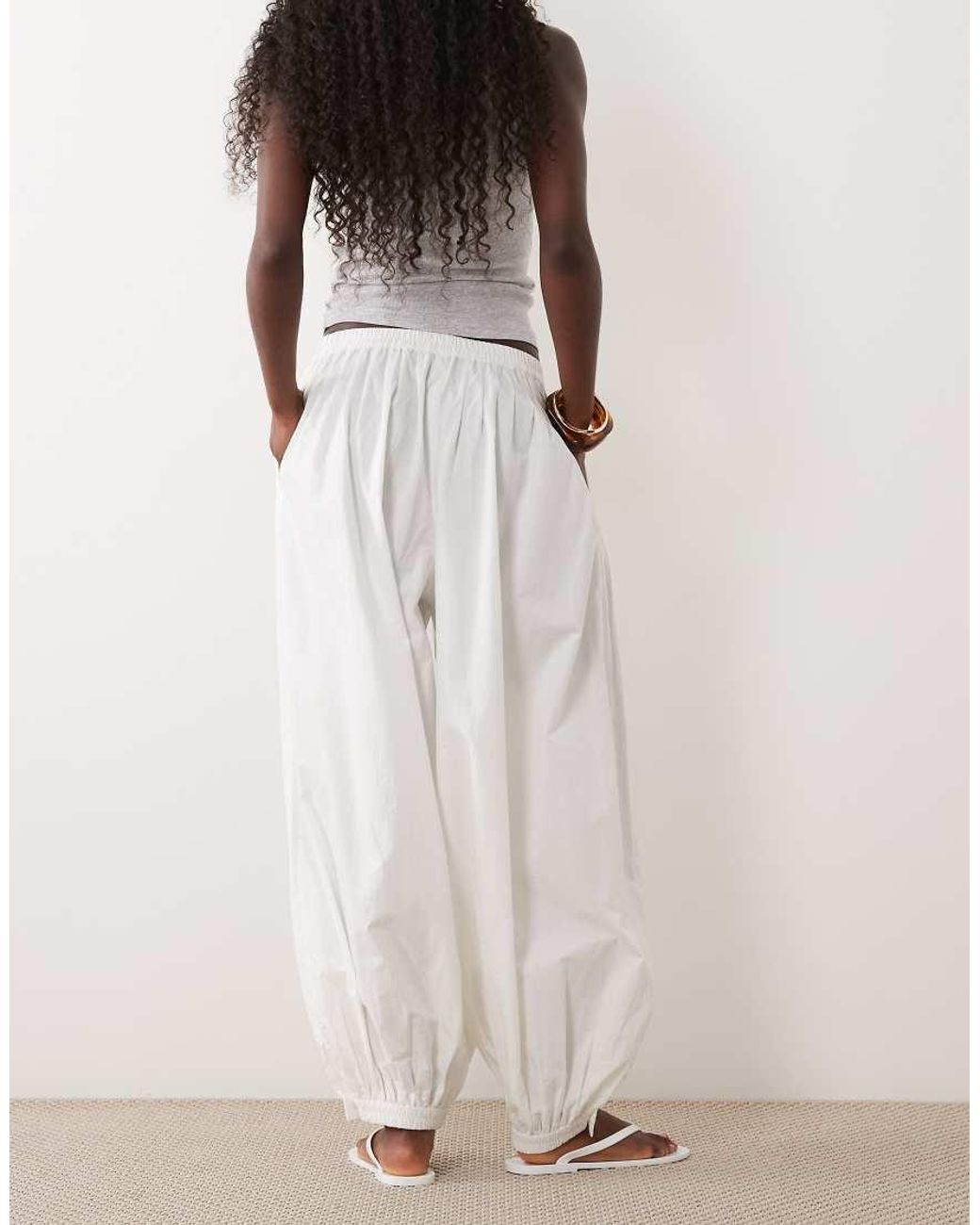 ARKET White Pure Cotton Balloon Pants