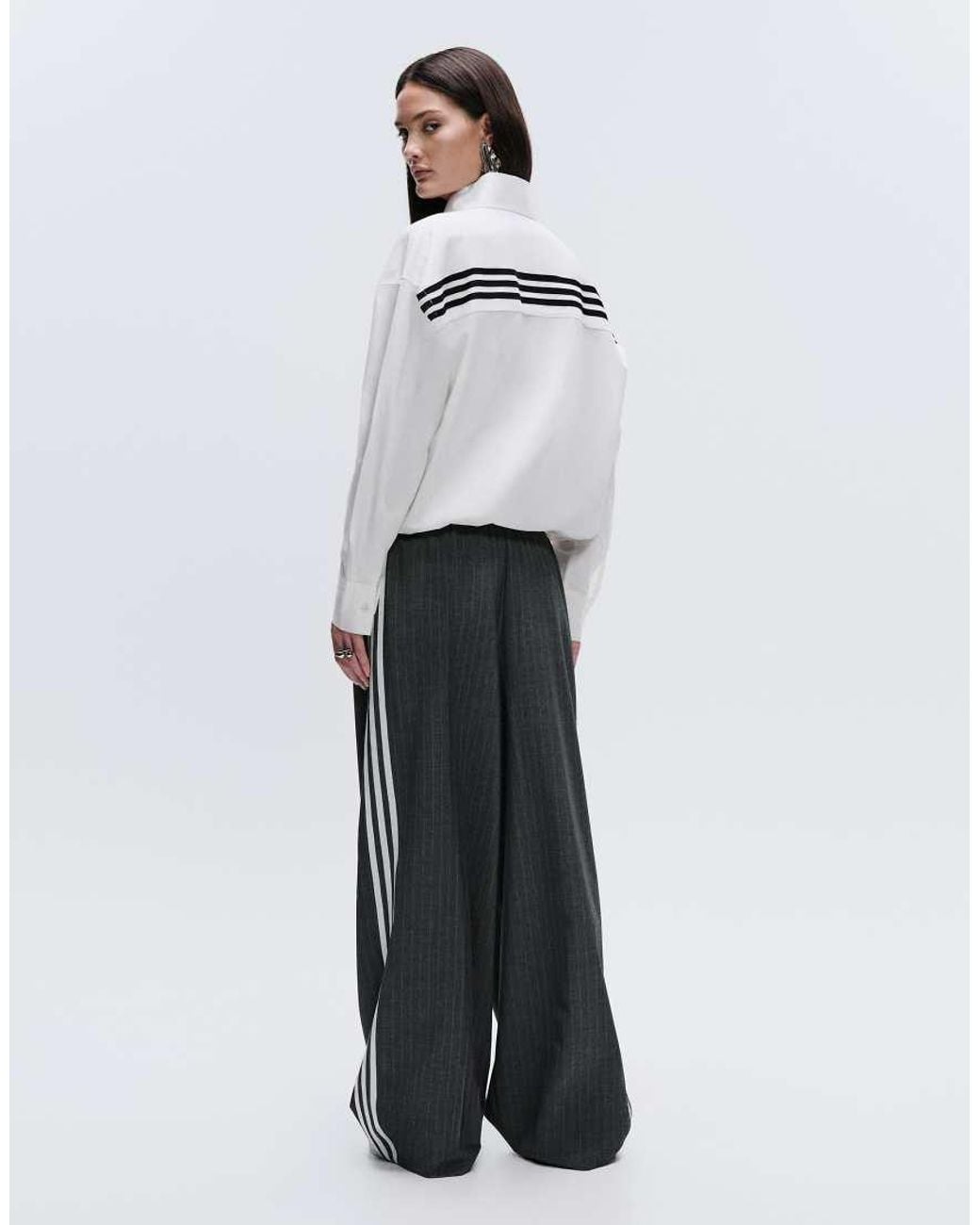 adidas Originals x ASOS White Oversized Funnel Neck Shirt