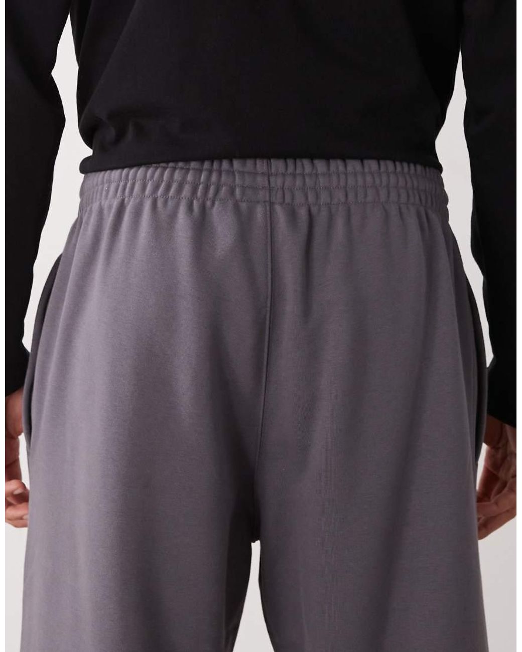 Adidas Originals Black Trefoil Essentials Open Hem Pants for men