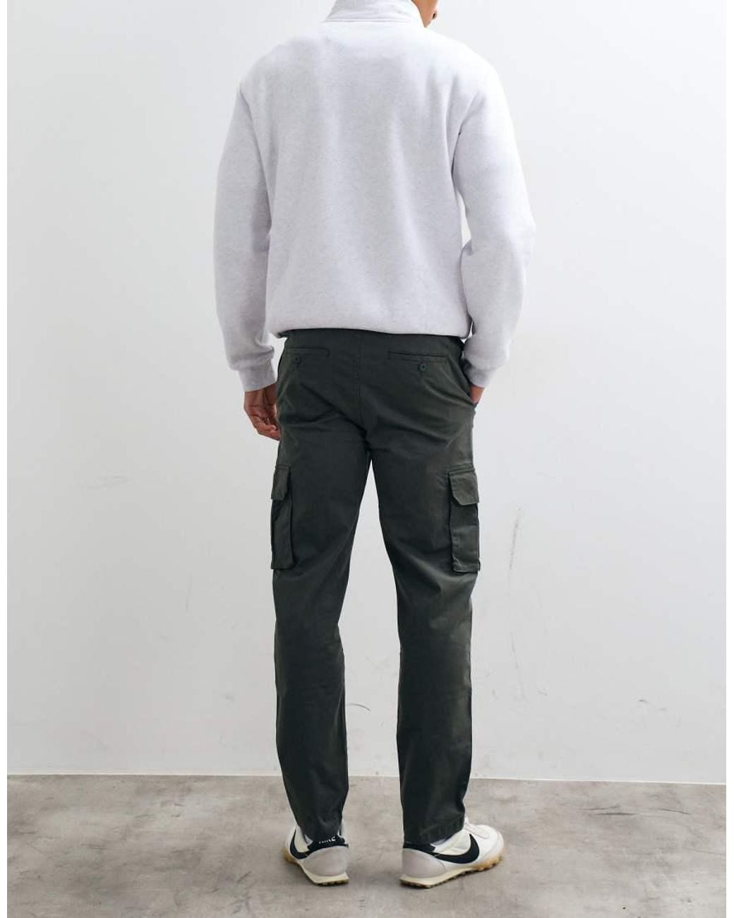 Mango White Teen Straight Cargo Trouser for men
