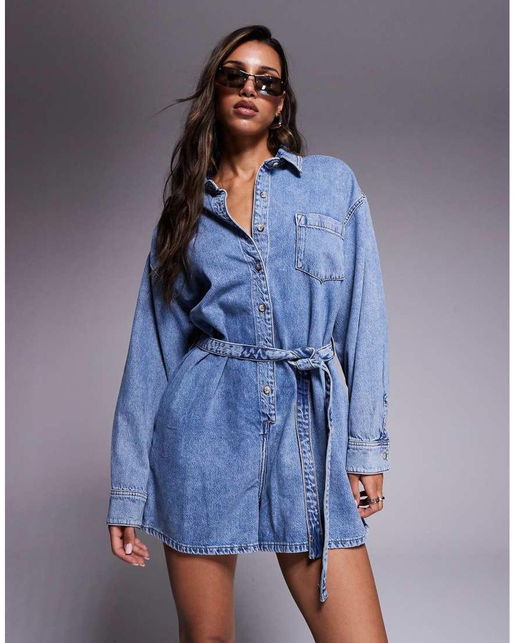 GOOD AMERICAN Blue Weightless Denim Romper