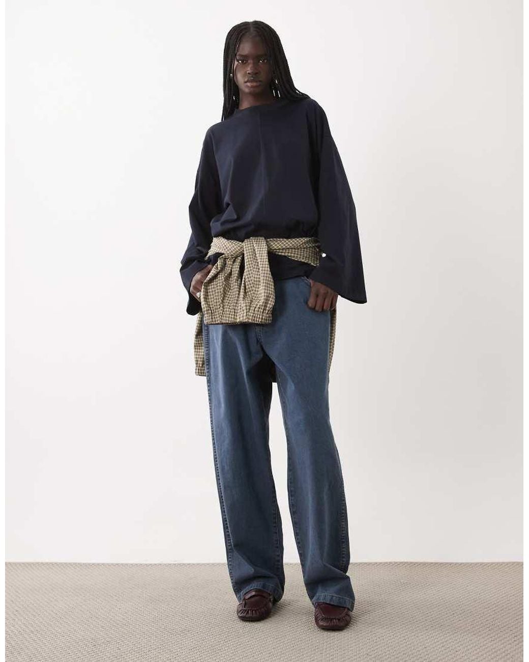 ASOS Blue Long Sleeve Skate T-shirt