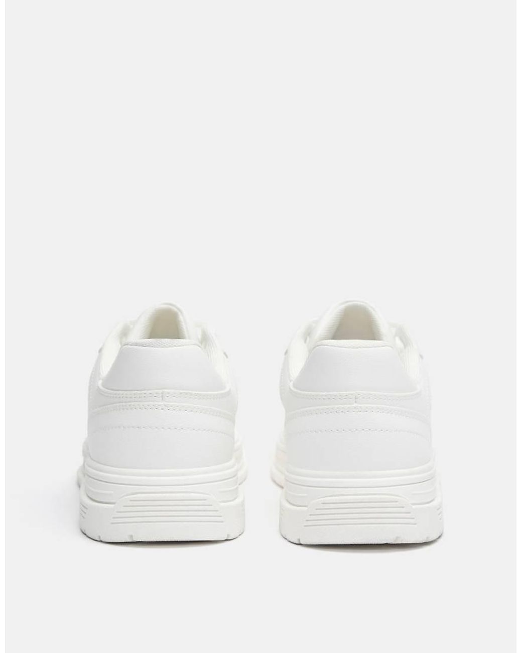 Pull&Bear White Basic Trainers for men