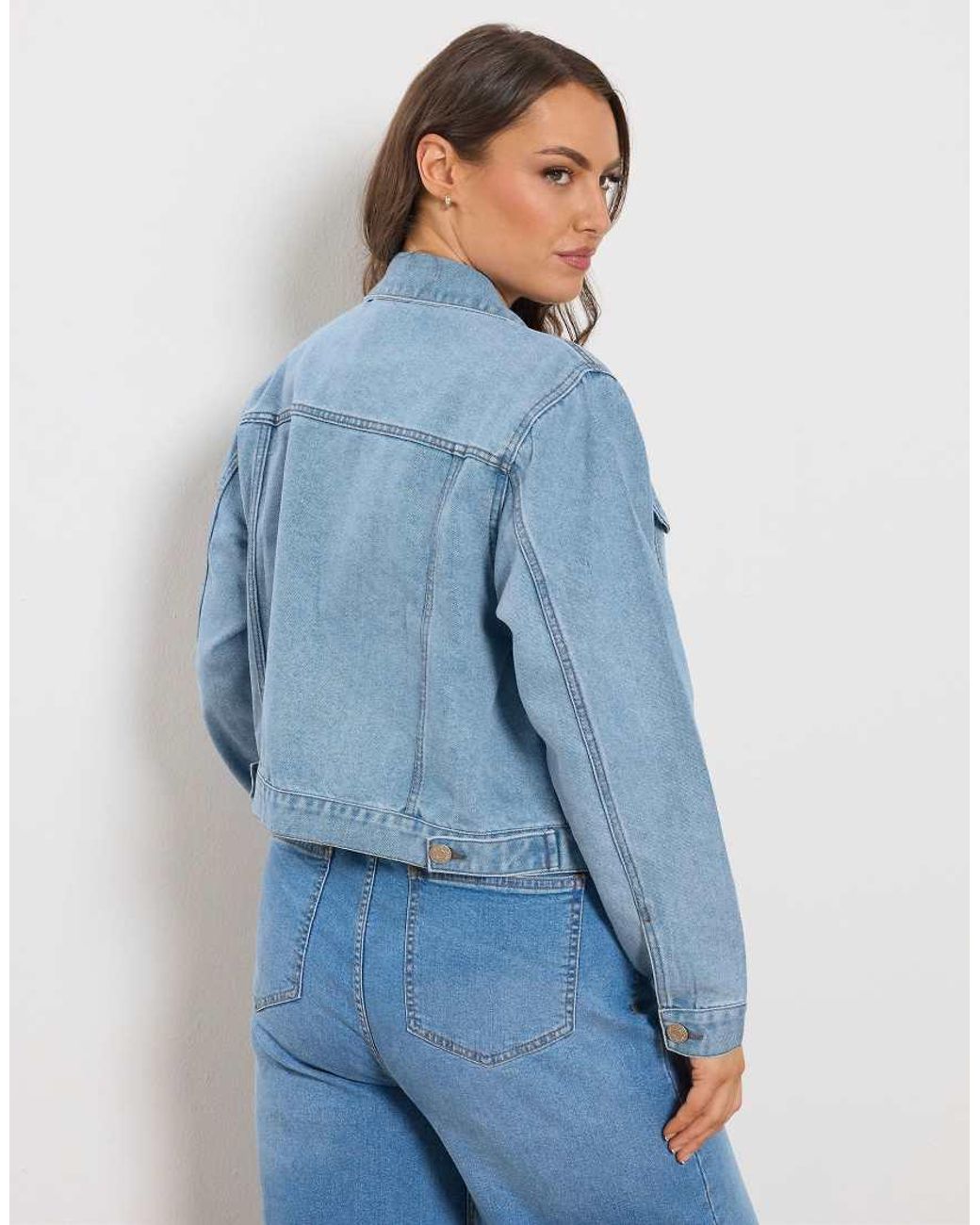 Yours Clothing Blue Denim Jacket