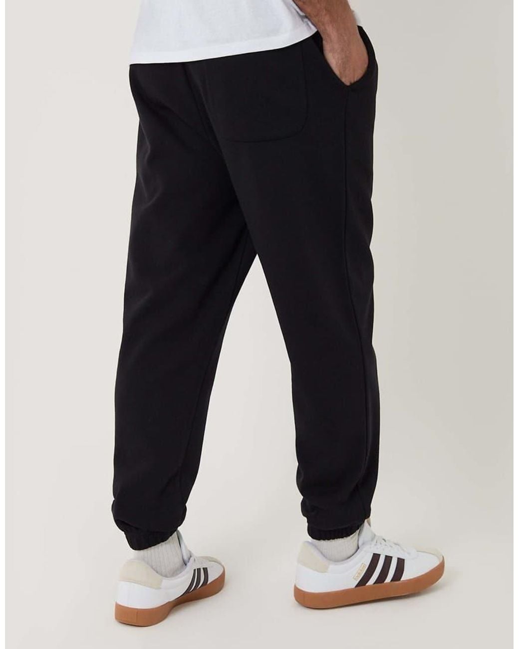 Threadbare Black Tapered Joggers for men