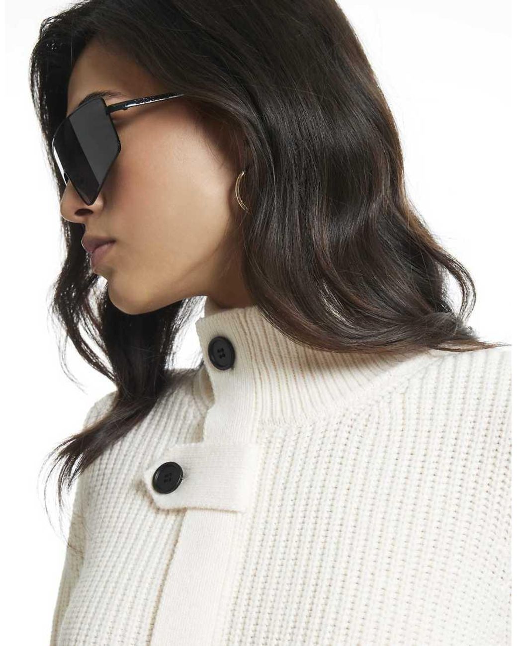 River Island White Tie Rib Cardigan