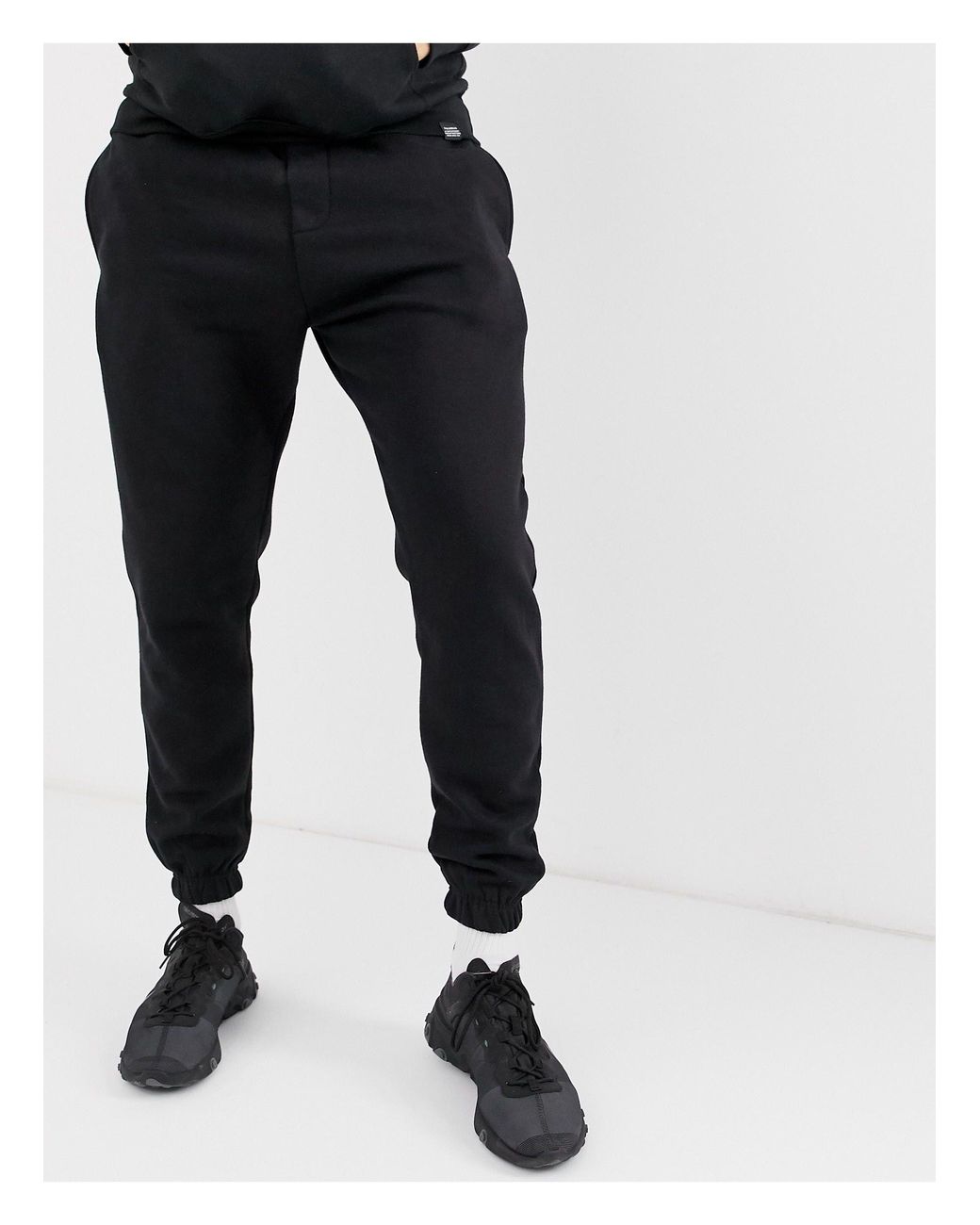 Pull&Bear Slim Fit jogger in Black for Men - Lyst