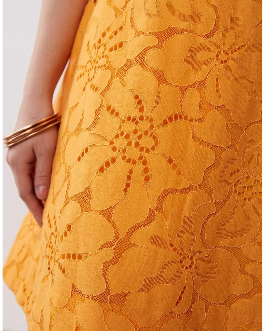 ASOS Orange Asos Design Petite Lace Shift Mini Dress