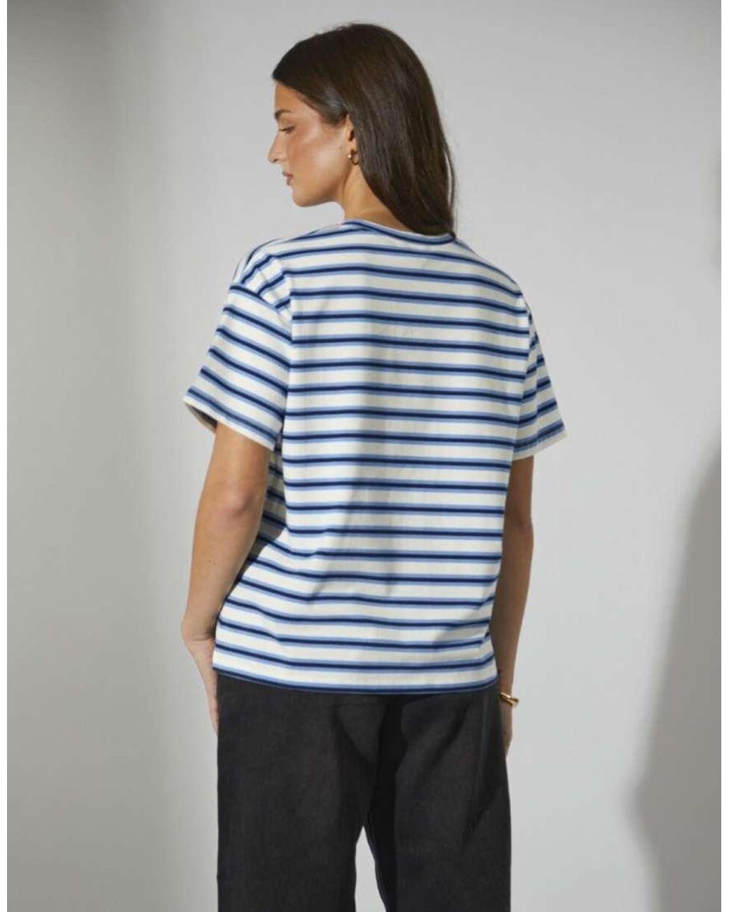South Beach Blue Montana Stripe Tee