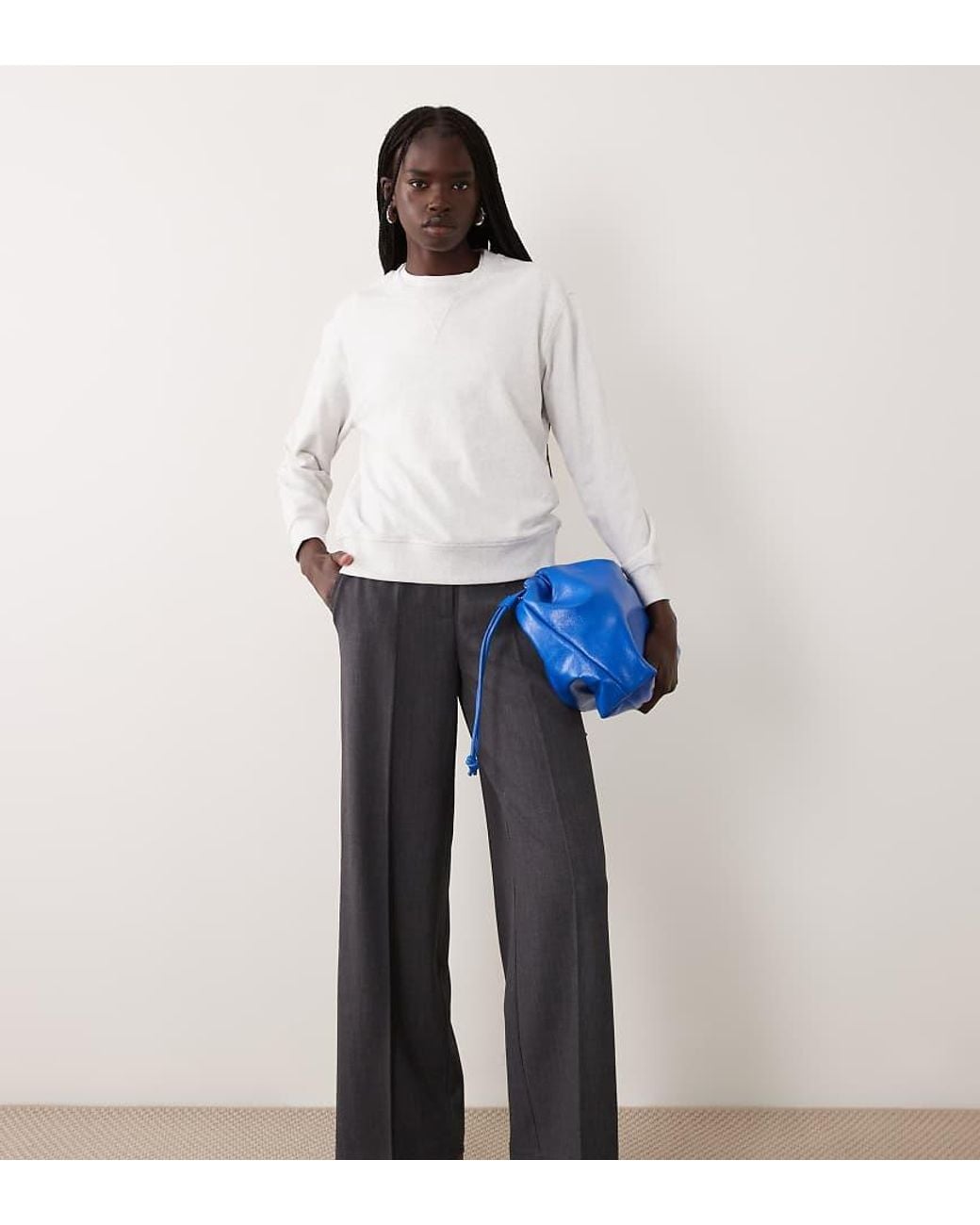 JDY Petite Blue Jersey Sweatshirt Co-ord