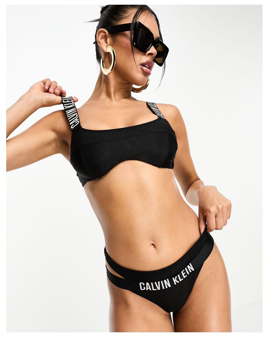 CALVIN KLEIN High Waist Bikini-Plus - Black