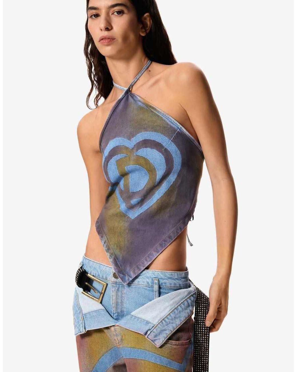 Desigual Blue Denim Blouse Masha Popova