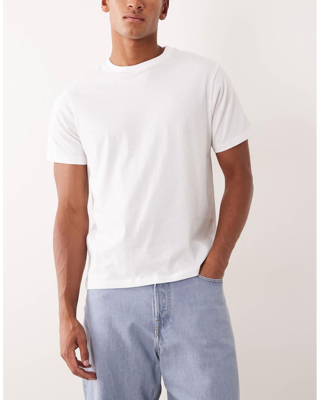 ASOS – 3er-pack basic-t-shirts in Blue für Herren