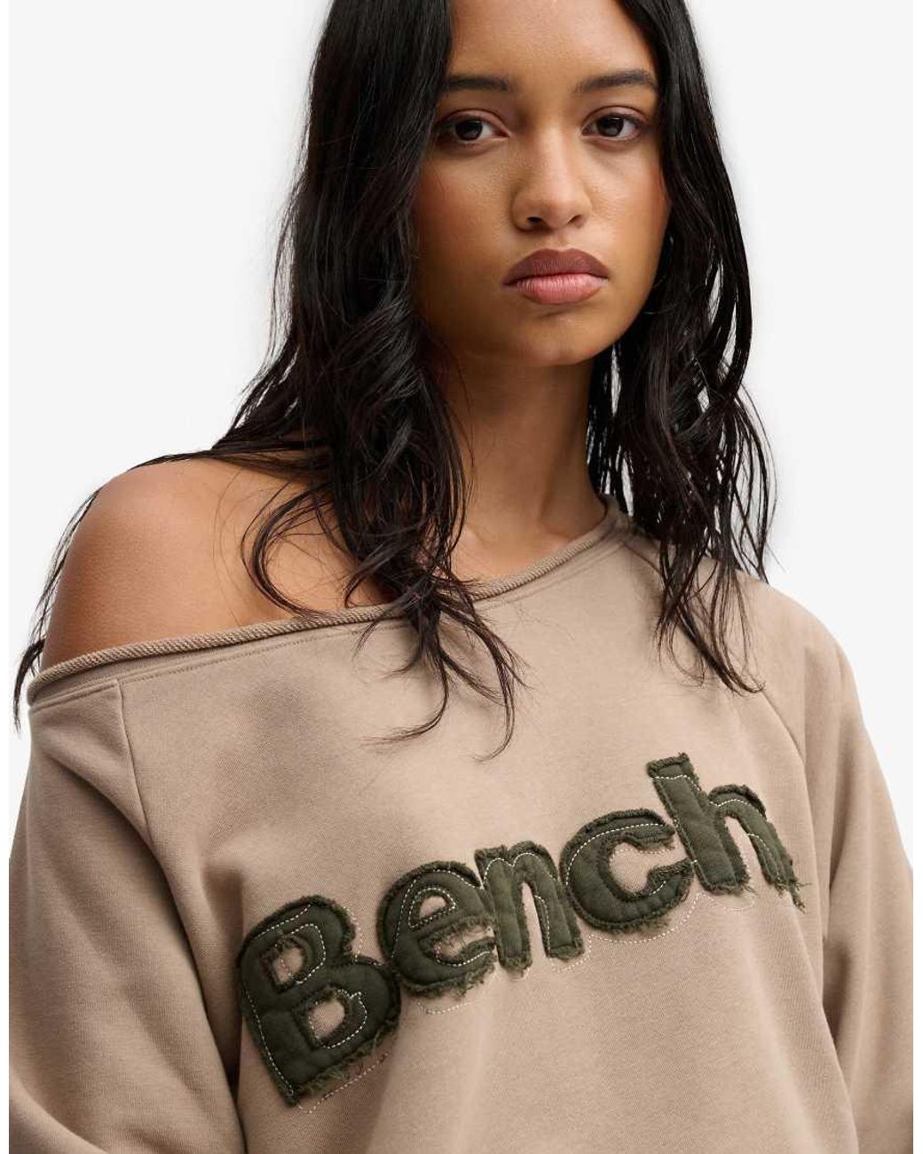Bench x Superdry & Co White Bardot Oversized Sweatshirt