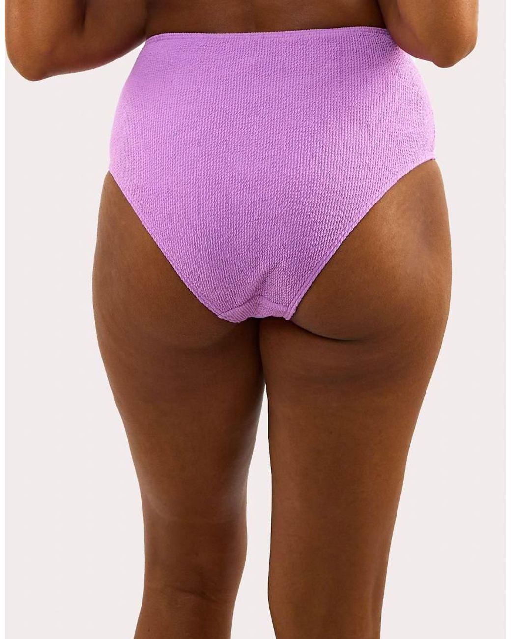 Peek & Beau Purple Scrunch High Waisted Bikini Bottom