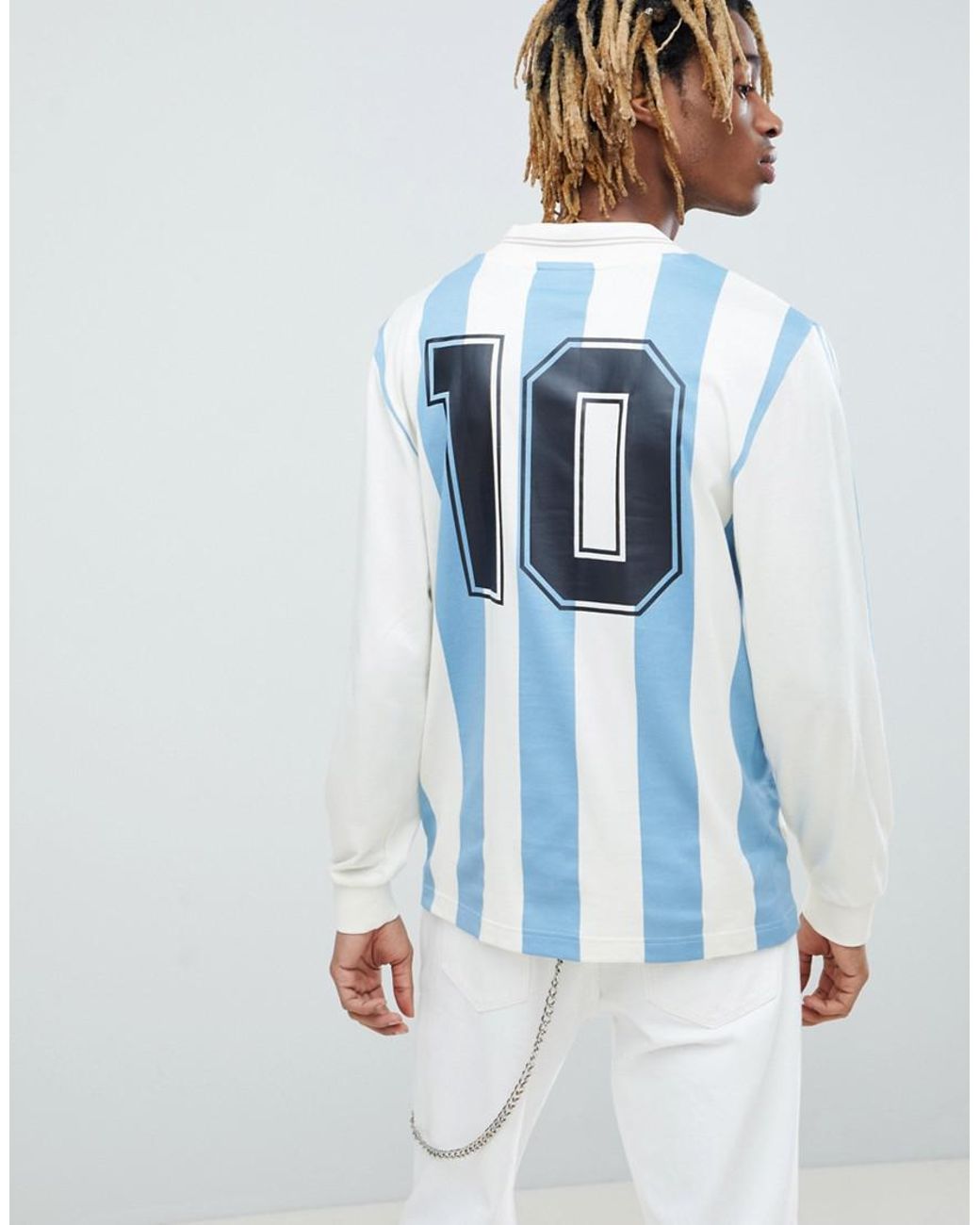 adidas Originals Retro Argentina Soccer Jersey In Blue Ce2341 for Men | Lyst