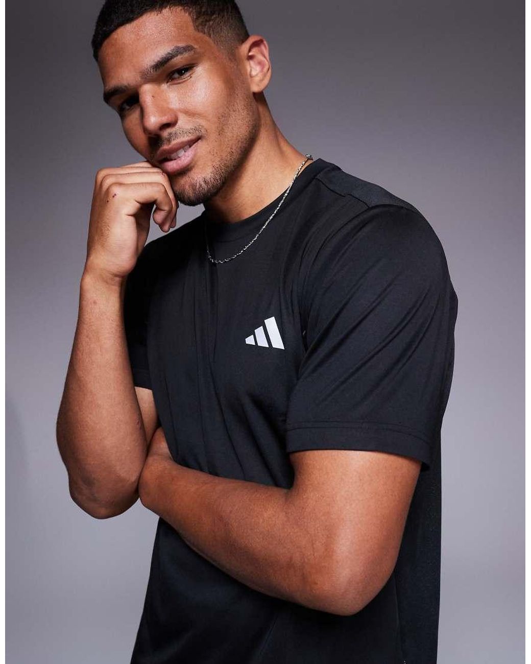 Adidas Originals Blue Adidas Training Tech T-shirt for men