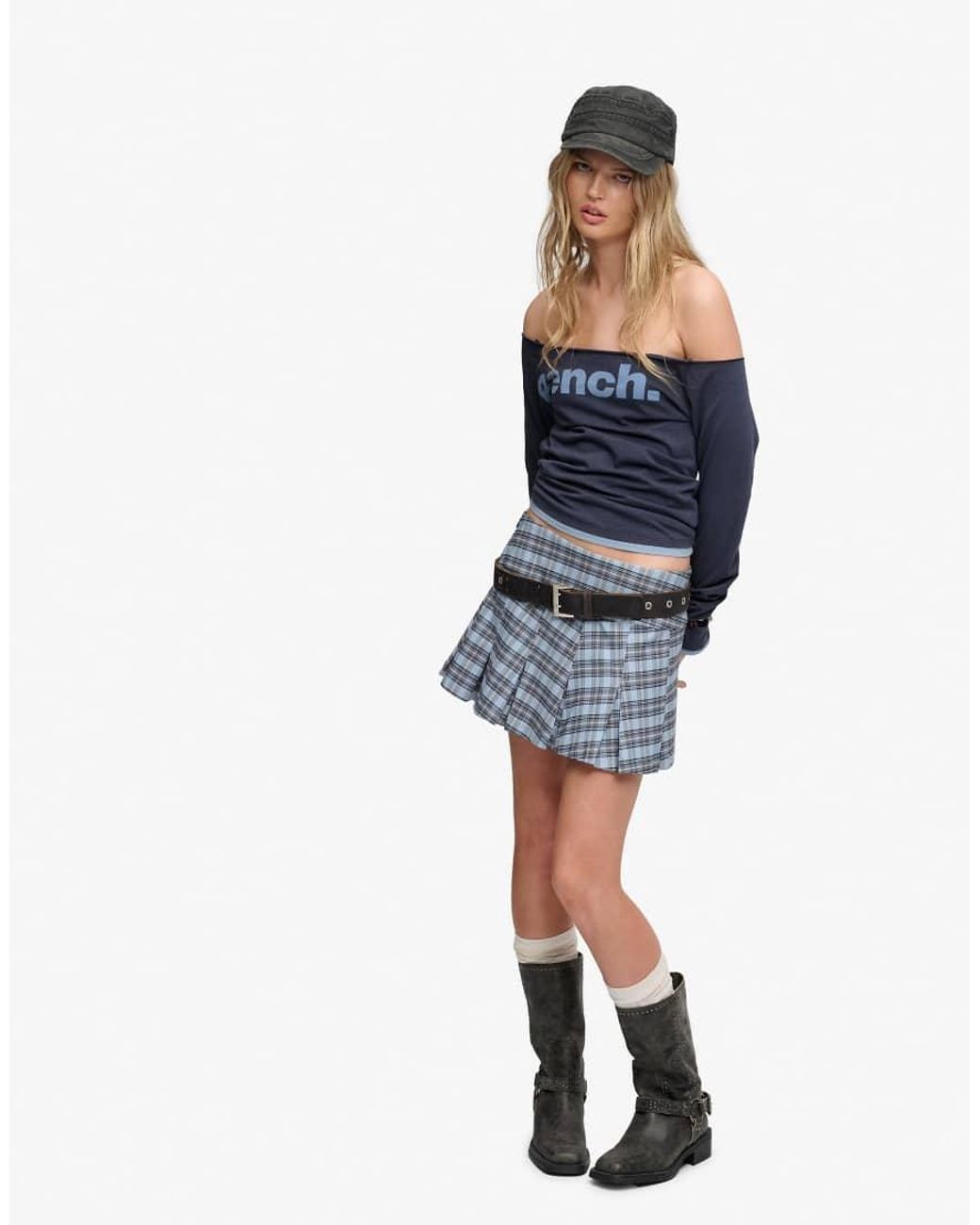Bench x Superdry & Co Blue Fitted Long Sleeve Layer Top