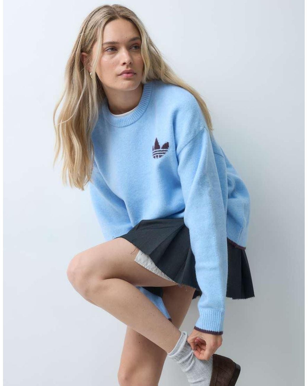 Adidas Originals Blue Knitted Jumper
