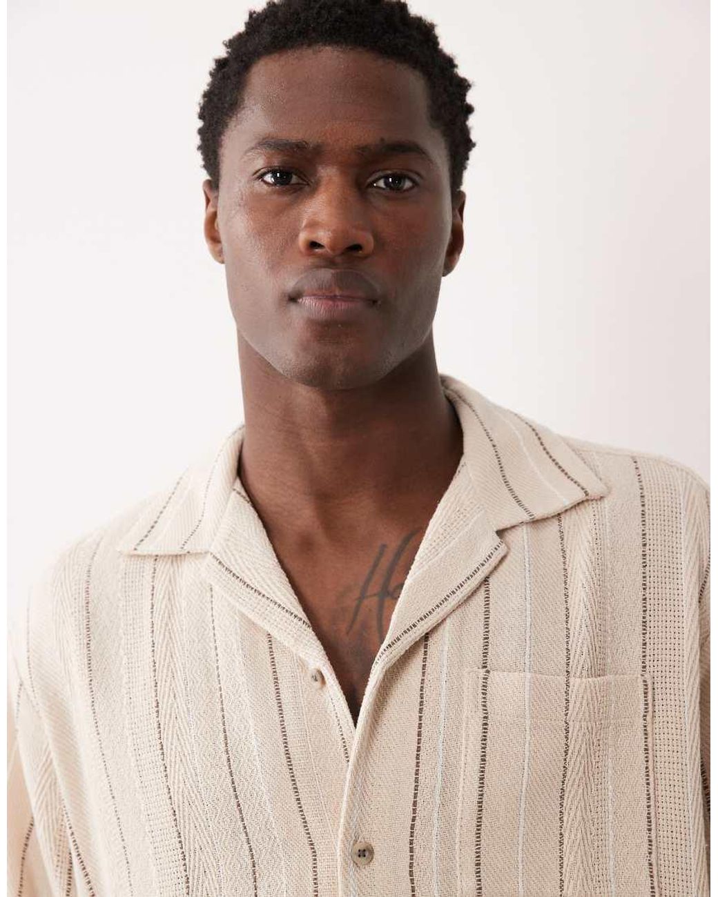 Jack & Jones Natural Striped Shirt for men