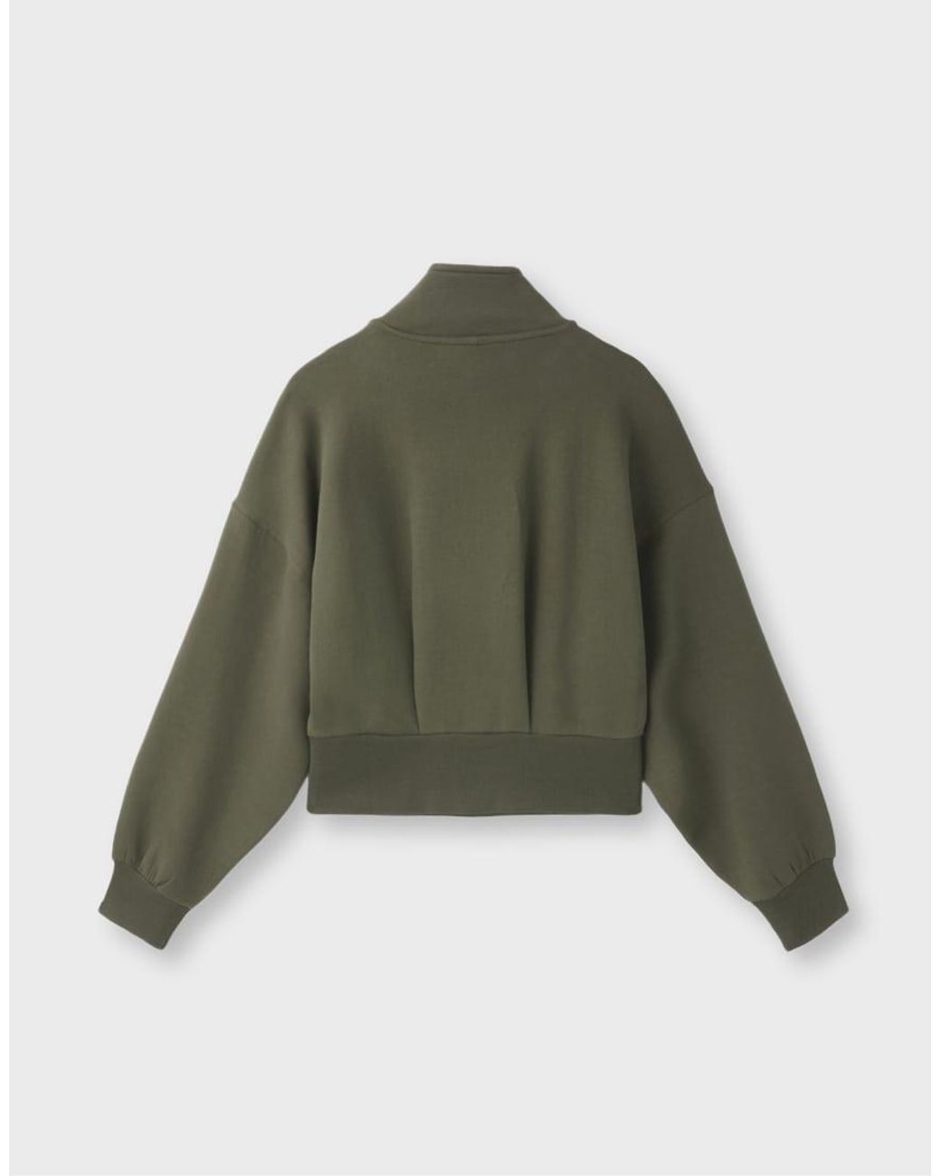 Stradivarius Green B10 Zip-up Sweatshirt With Collar