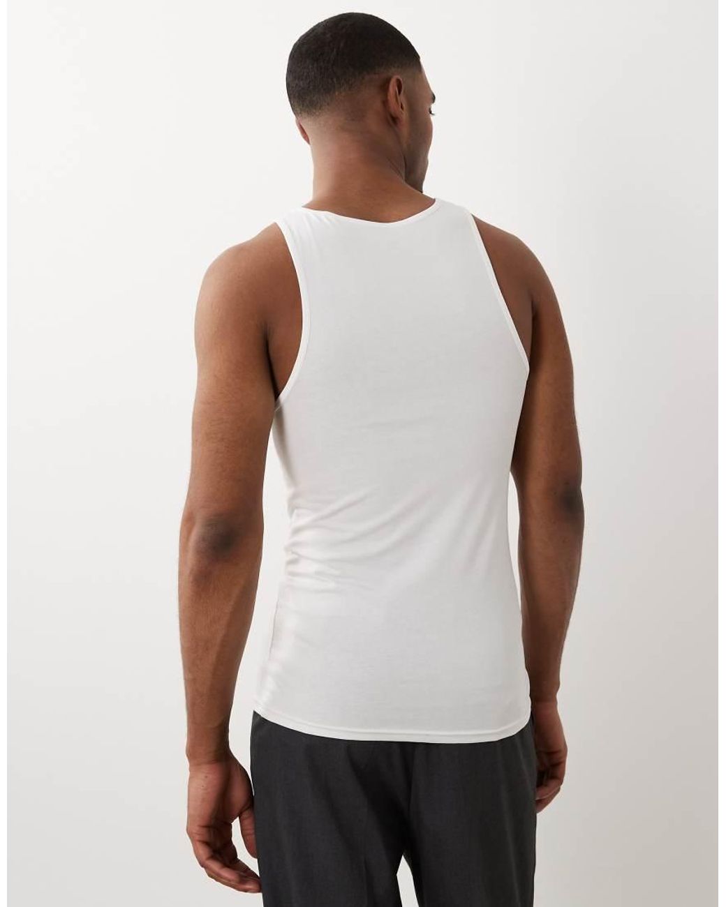ASOS White Essentials 2-pack Muscle Fit Tank Tops for men