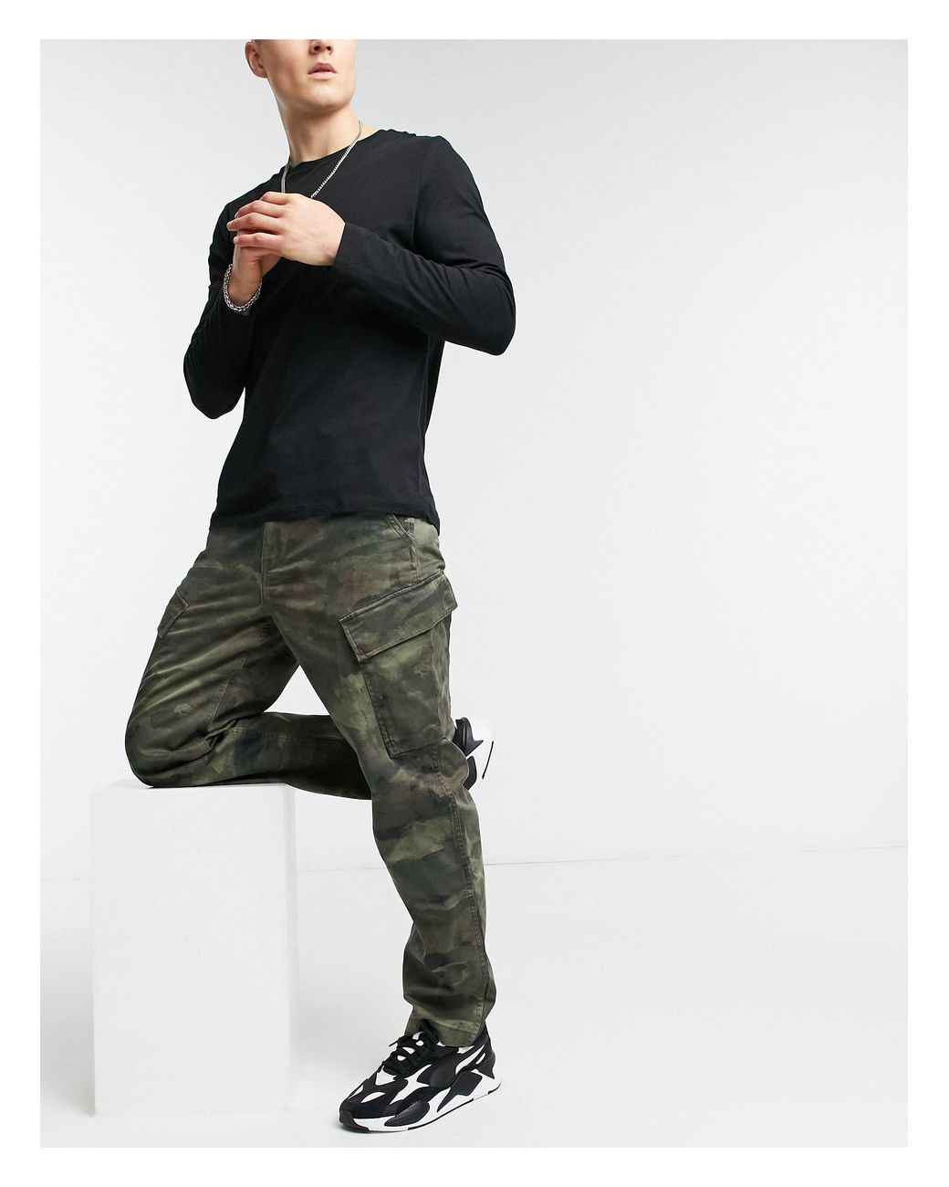 Levi's Xx Taper Fit Ocean Camo Print Cargo Trousers in Green for Men | Lyst  UK